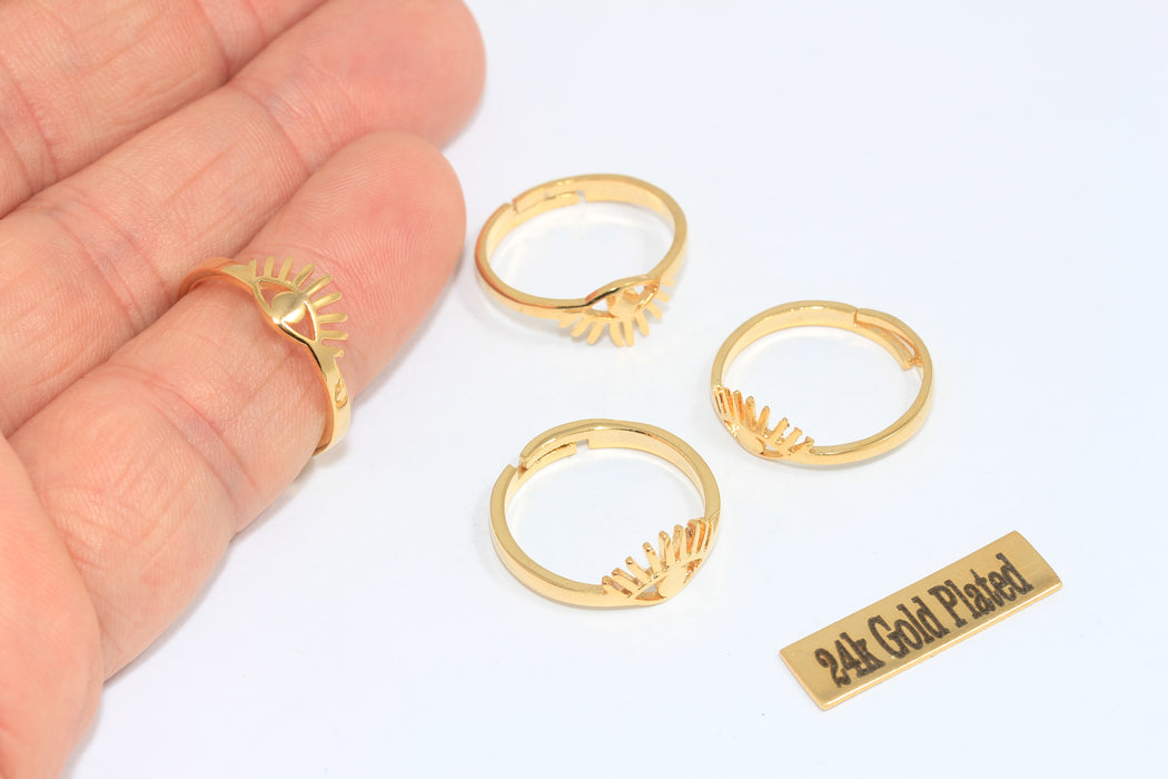 17-18 mm 24 ayar Parlak Altın Nazar Halkaları, Altın Nazar Halkaları, MLS715