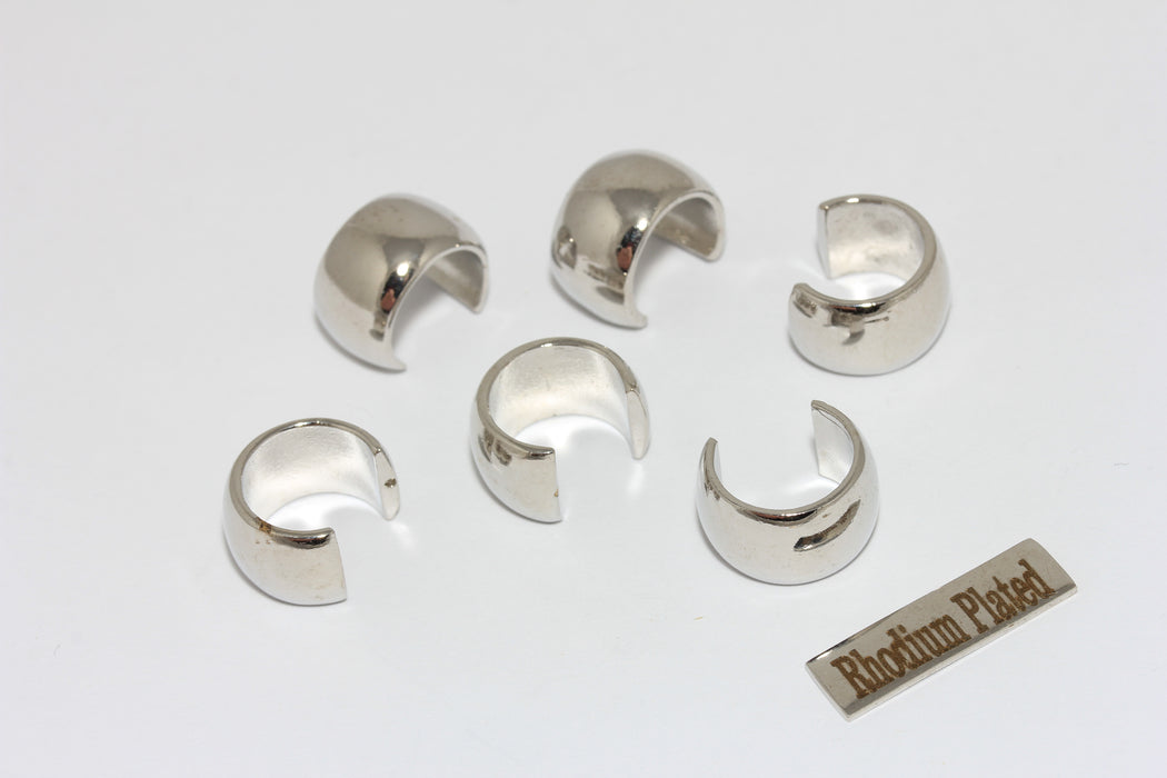 9mm Rhodium Plated Ear Cuffs, Ear Cuff Non Pierced, Silver Ear Cuffs, Minimalist Hoop Earrings, Silver Plated Earrings, MLS384