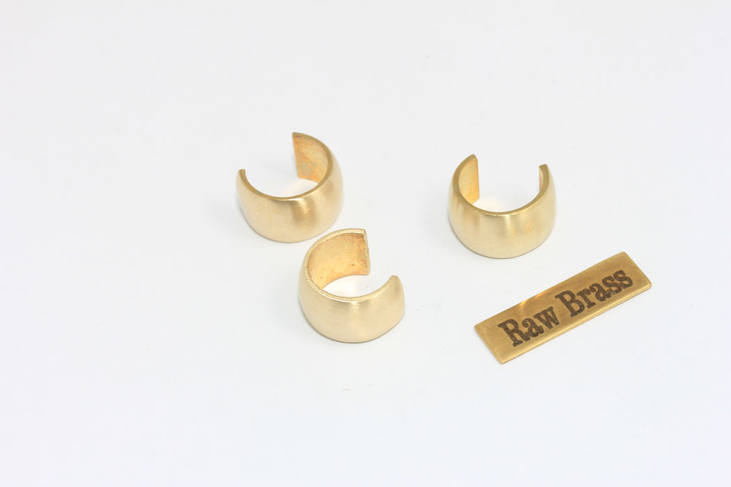 Width 9,5mm Raw Brass Ear Cuffs, Ear Cuff Non Pierced, MLS340