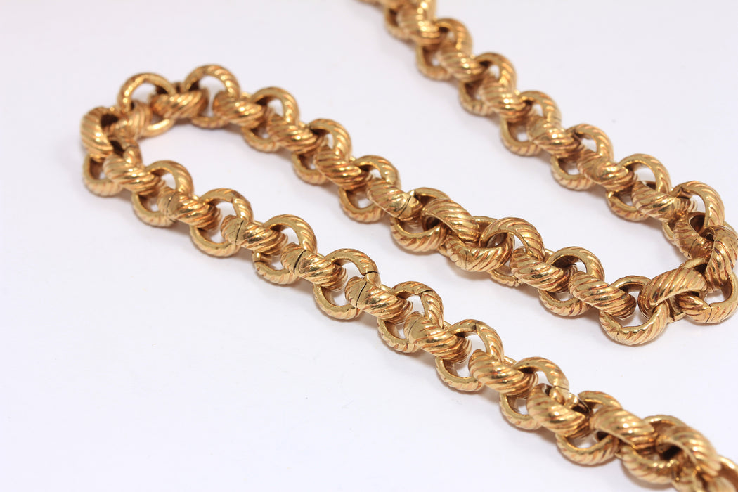 8,5 mm Ham Pirinç Rolo Zincir, Lehimli Zincir, Halka Bağlantı Zinciri, Dokulu Rolo Zincir, BXB465-2