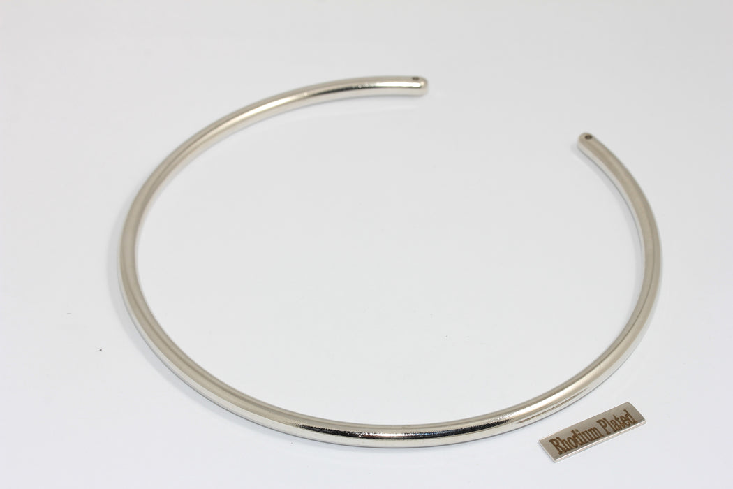 3,5 mm Rodyum Kaplamalı Gerdanlık, Ayarlanabilir İnce Gerdanlık, Tel Gerdanlık Kolye, BXB390-5