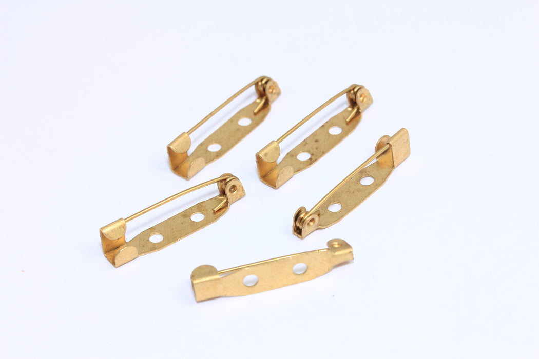 Brass Safety Pin Charm
