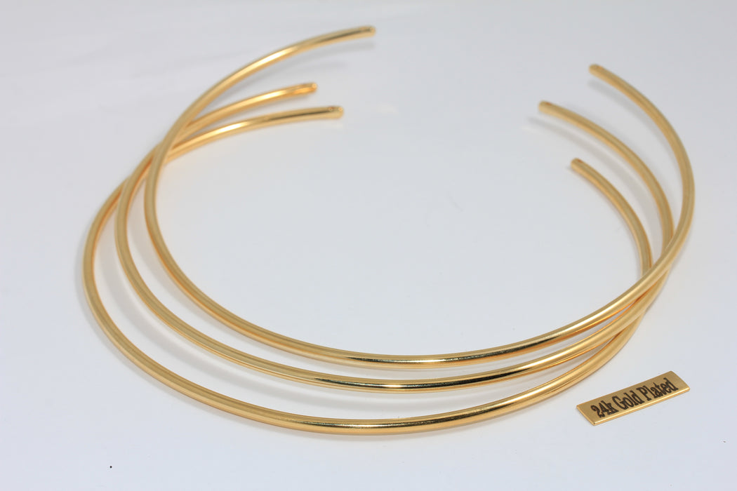 5 mm 24 Ayar Parlak Altın Gerdanlık, Tel Gerdanlık Kolye, Ayarlanabilir Gerdanlık Ayarları, Zarif Boyun Manşeti, Kolye, BXB225-7