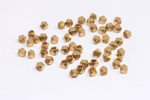 Spacer Beads, Faceted Cube Charms, Macrame Beads