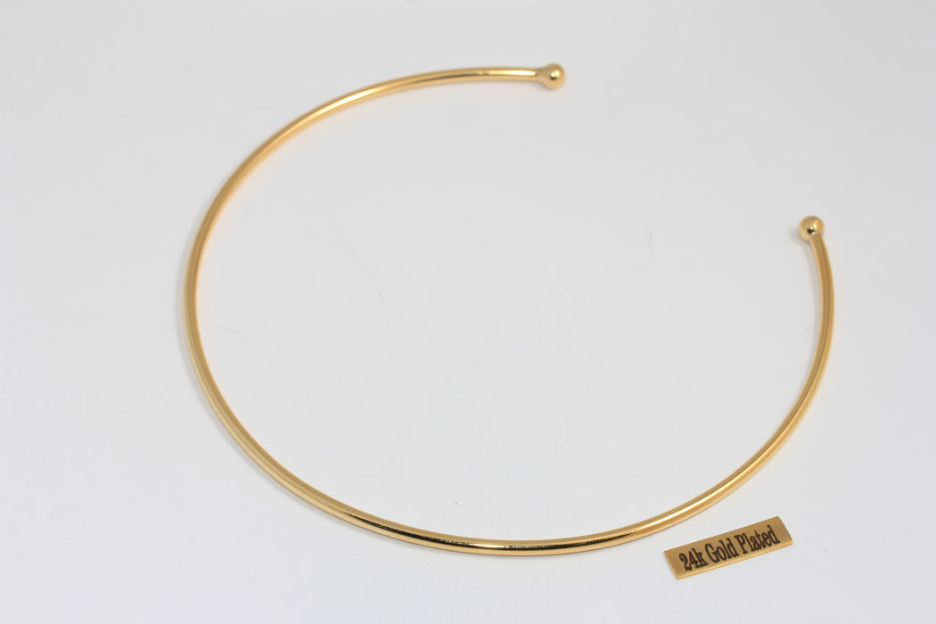 2 mm 24 Ayar Parlak Altın Minik Gerdanlık, Tel Gerdanlık, Zarif ve Şık Kolye, BXB342-5