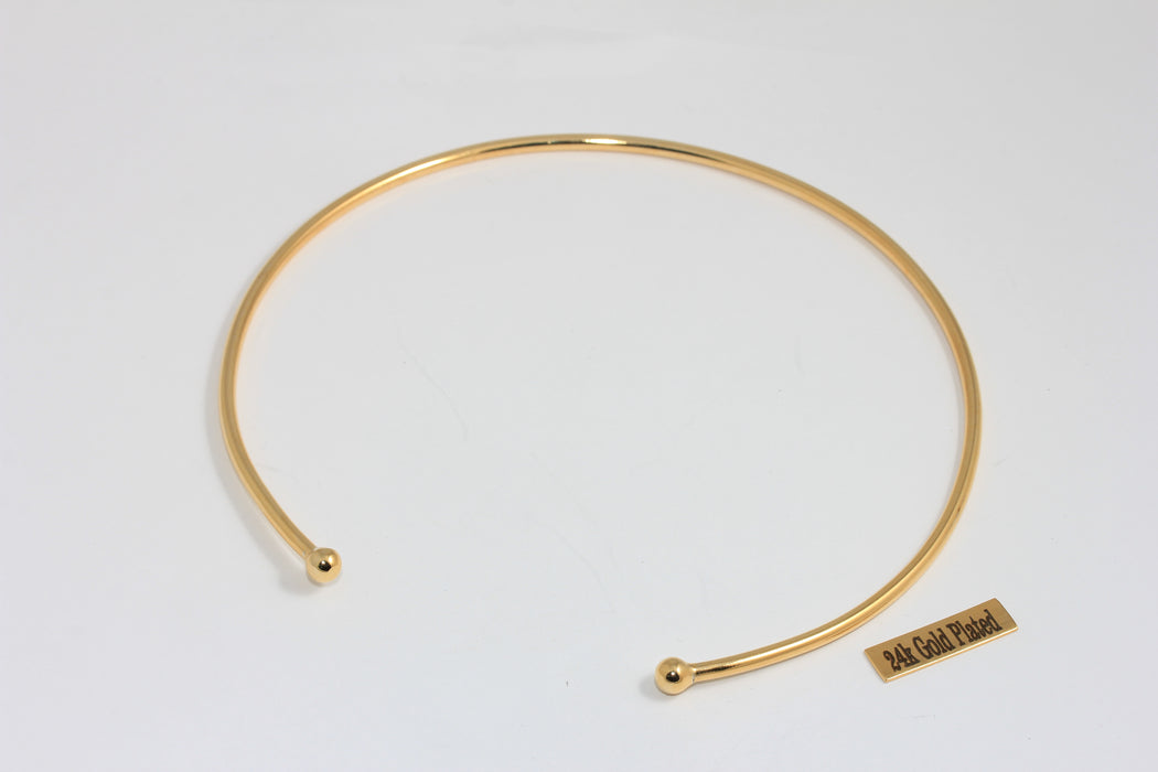 2 mm 24 Ayar Parlak Altın Minik Gerdanlık, Tel Gerdanlık, Zarif ve Şık Kolye, BXB342-5