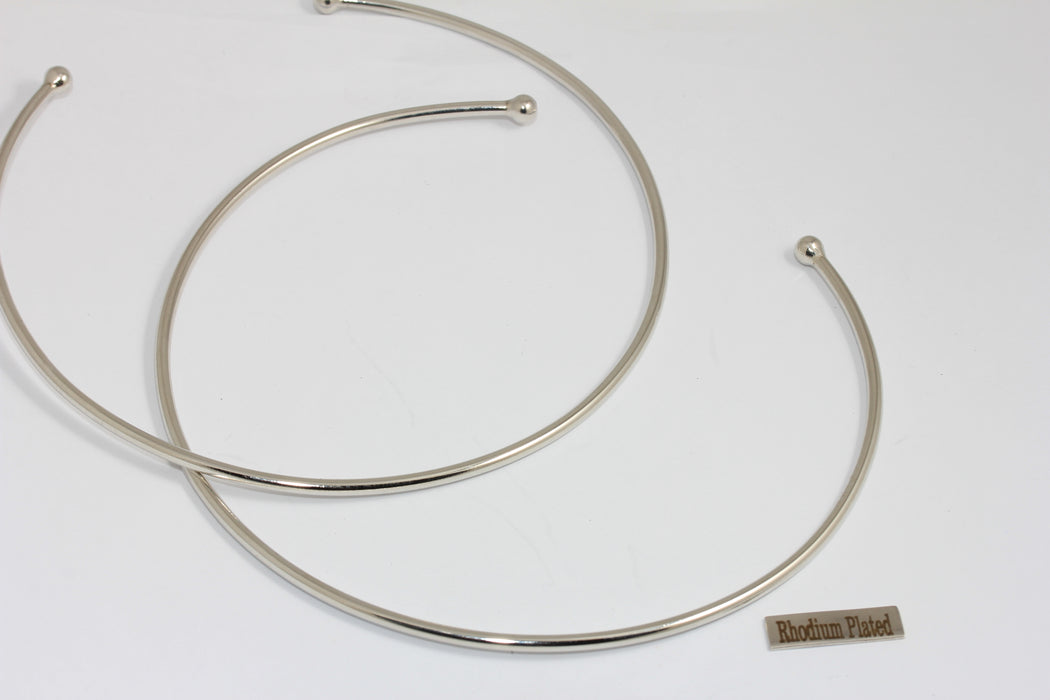 2 mm Rodyum Kaplama Gerdanlık, Tel Gerdanlık, Ayarlanabilir Kolye, CHK328-2