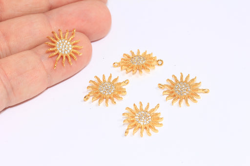 Shiny Gold Sun Charms
