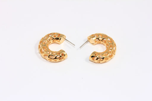Puffed Hoop Earrings