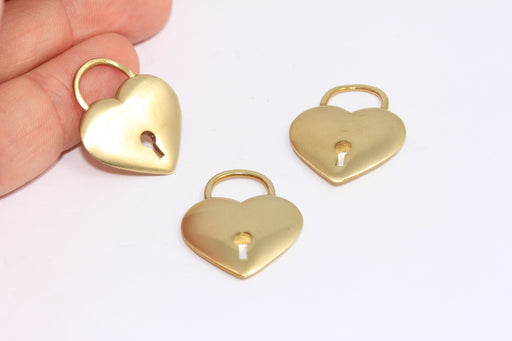 Brass Padlock Charms