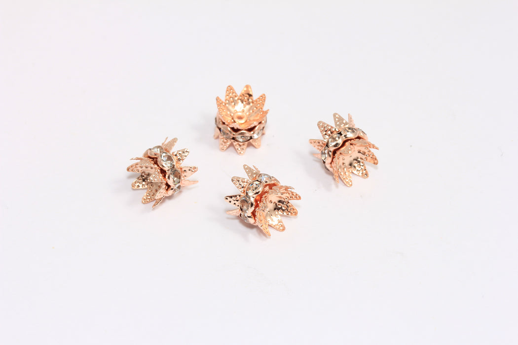 Micro Pave Rondelle Beads