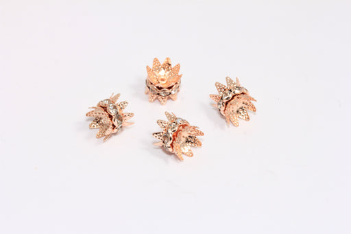 Micro Pave Rondelle Beads