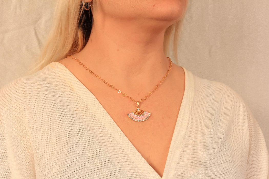 Cubic Zirconia Bib Pendant Necklace