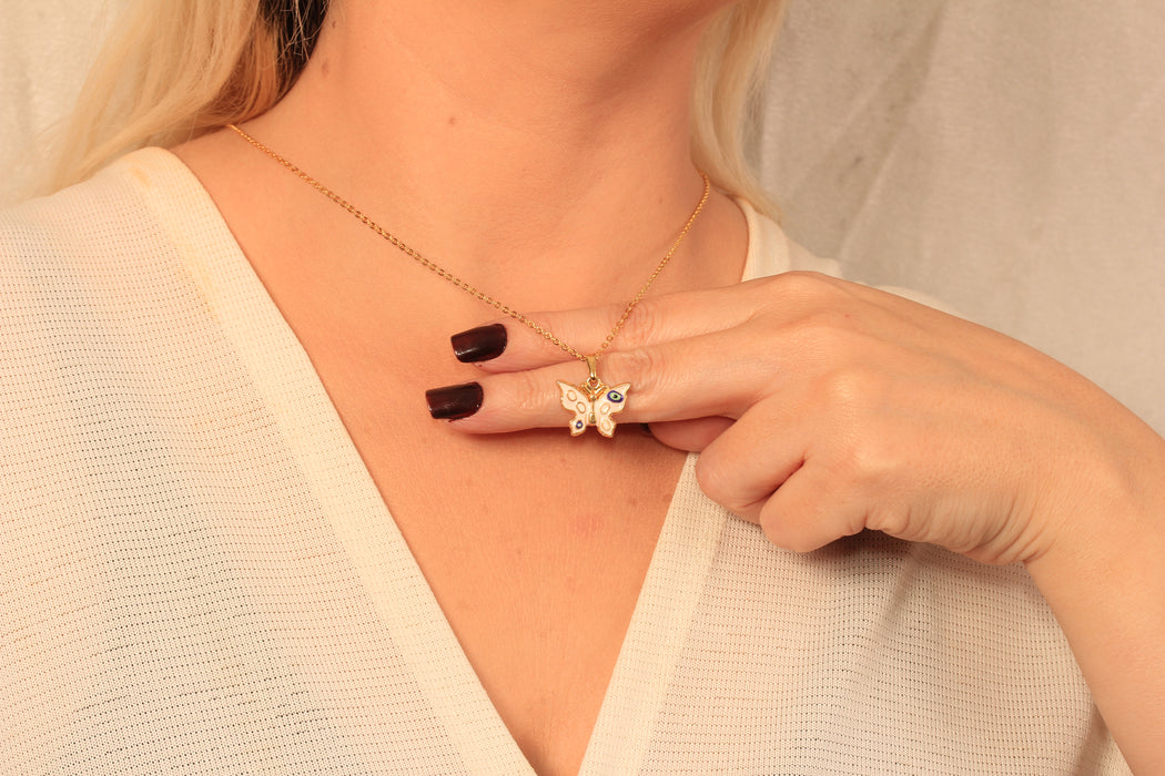 17'' 24 Ayar Parlak Altın Kalp Kolye, Kırmızı Mineli Kalp Kolye,