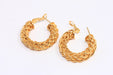 Braided Hoop Earrings, Wire Wreath Hoops