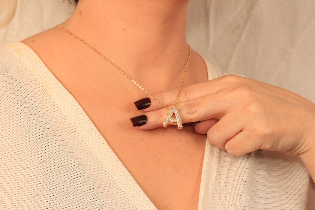 17'' 24 Ayar Parlak Altın Kalp Kolye, Kırmızı Mineli Kalp Kolye,