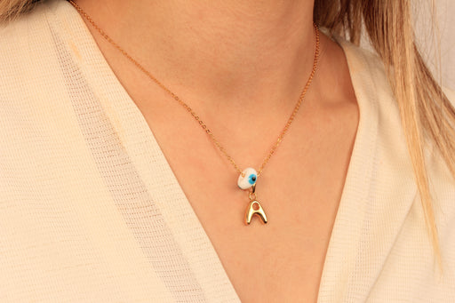 Gold Necklace With Evil Eye Charm