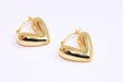 Puffed Heart Hoop Earrings