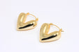 Puffed Heart Hoop Earrings