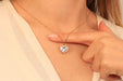 Gold Necklace With Cubic Zirconia Heart Charm