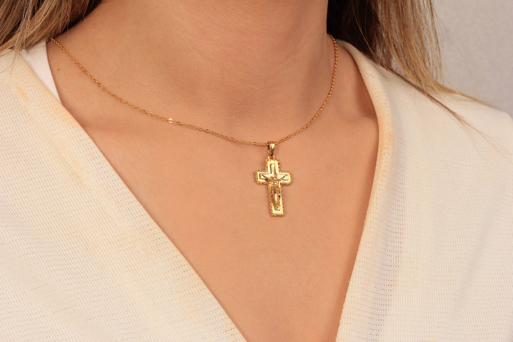 17'' 24 Ayar Parlak Altın Kalp Kolye, Kırmızı Mineli Kalp Kolye,