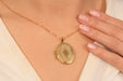 Gold Necklace With Oval Locket Pendant