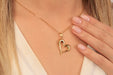 Gold Necklace With Heart Pendant