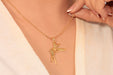 Gold Necklace With Tinker Bell Pendant