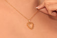 Gold Necklace With Cute Heart Charm