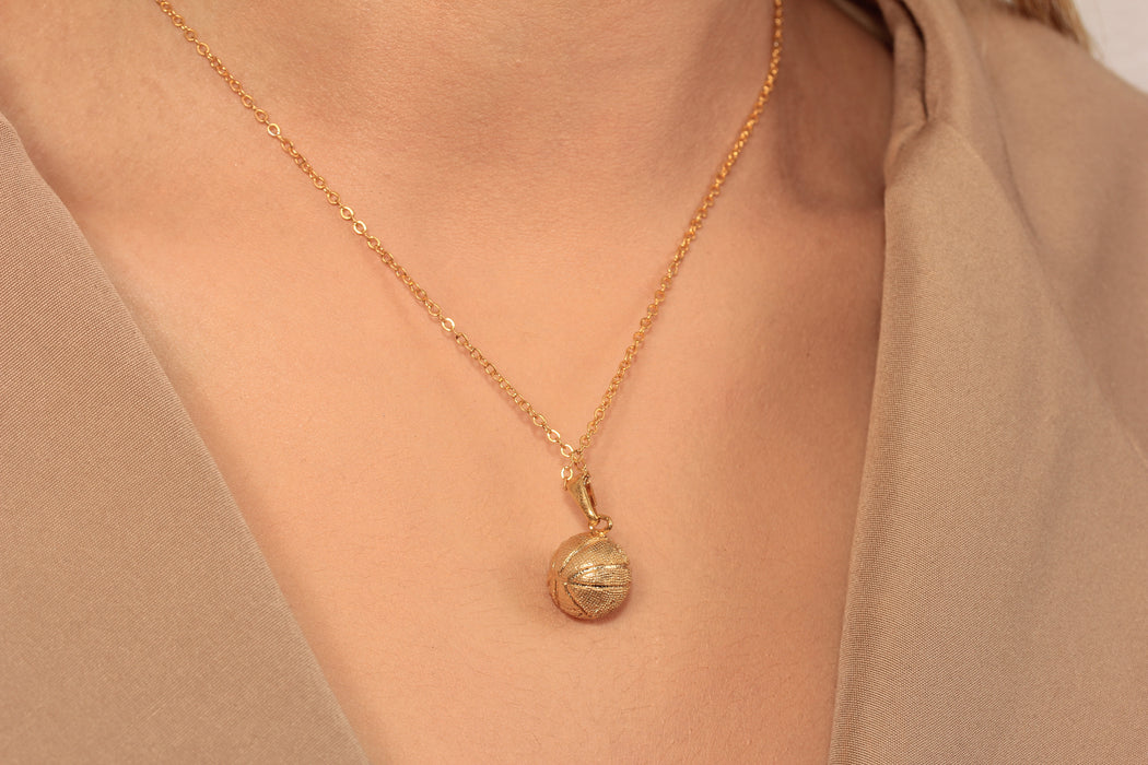 17'' 24 Ayar Parlak Altın Kalp Kolye, Kırmızı Mineli Kalp Kolye,