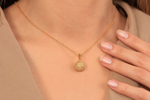 Gold Necklace With Basketball Charm