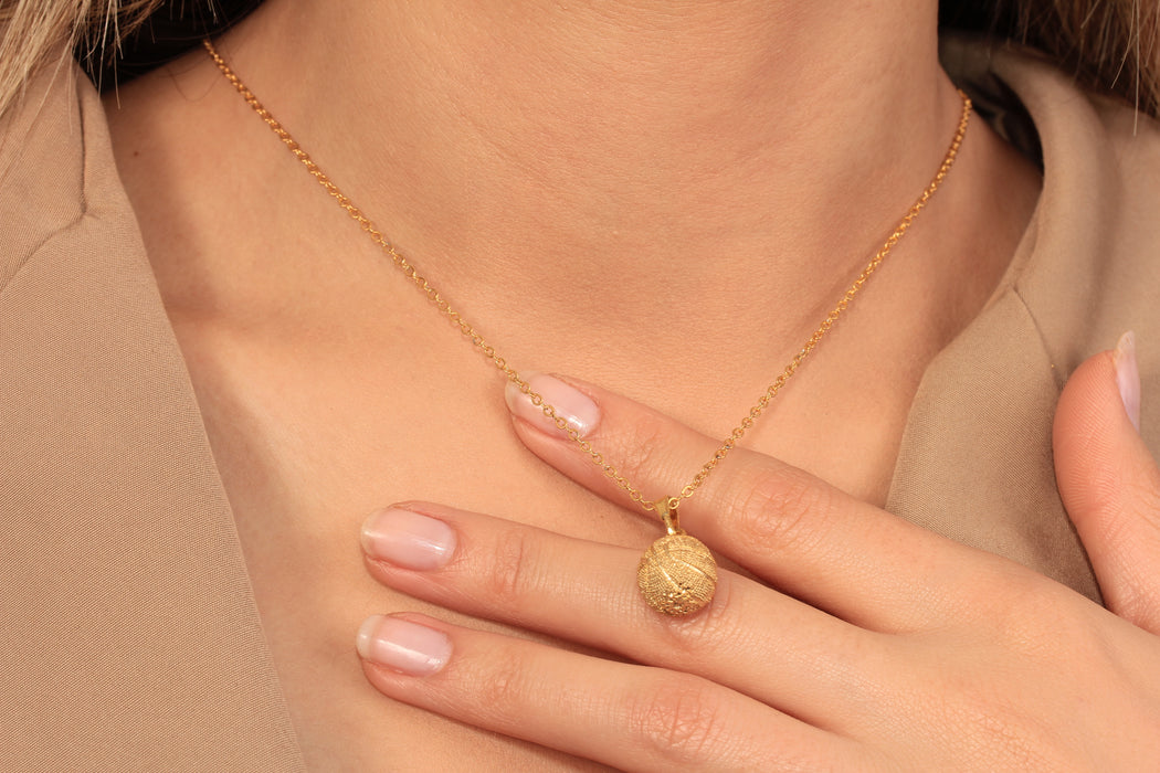 17'' 24 Ayar Parlak Altın Kalp Kolye, Kırmızı Mineli Kalp Kolye,