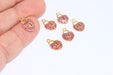 Shiny Gold Heart Lock Charms