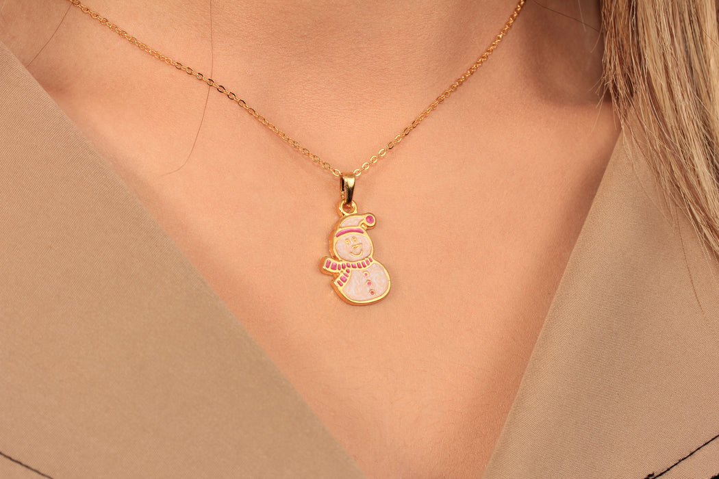 Collana a forma di cuore in oro lucido 24k da 17'', collana a forma di cuore in smalto rosso,