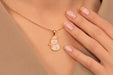 Gold Necklace With Snowman Charm