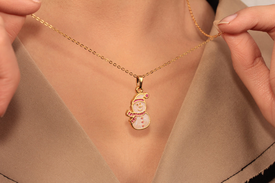 Collana a forma di cuore in oro lucido 24k da 17'', collana a forma di cuore in smalto rosso,