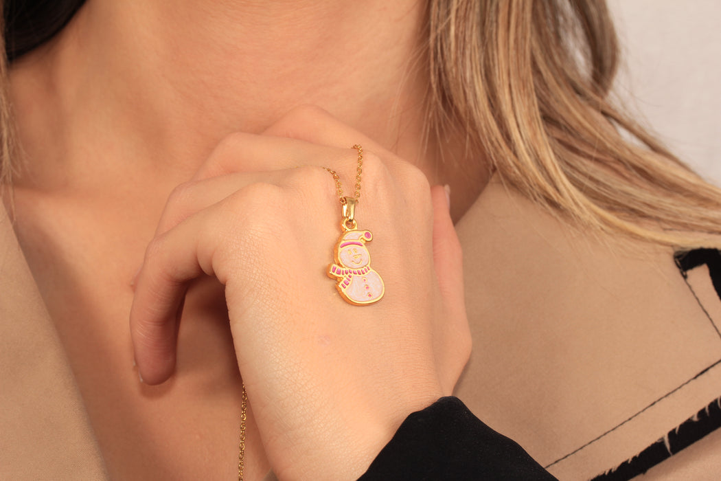 Collana a forma di cuore in oro lucido 24k da 17'', collana a forma di cuore in smalto rosso,