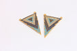 Shiny Gold CZ Triangle Charm