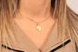 Gold Necklace With Cubic Zirconia Star Medallion