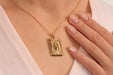 Gold Necklace With Mother Mary Medallion Pendant