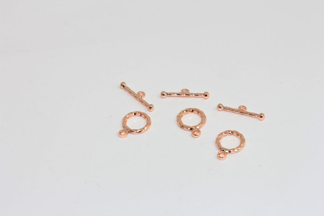 15x19mm Rose Gold Toggle Clasp, Ring T Bar, T Bar , BRT536