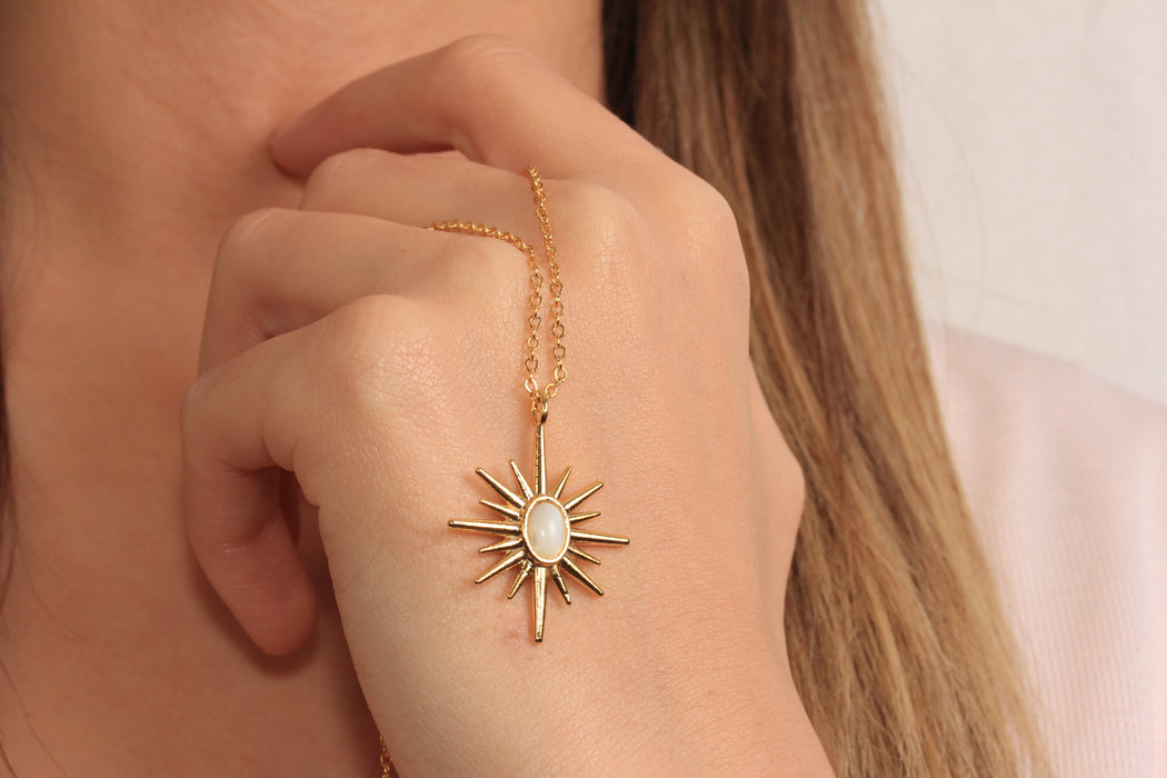 17'' 24 Ayar Parlak Altın Kalp Kolye, Kırmızı Mineli Kalp Kolye,