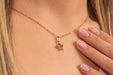 Gold Necklace With Cubic Zirconia Star Charm