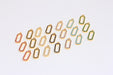 Shiny Gold CZ Chain Link Charms