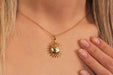 Gold Necklace With Sun Pendant