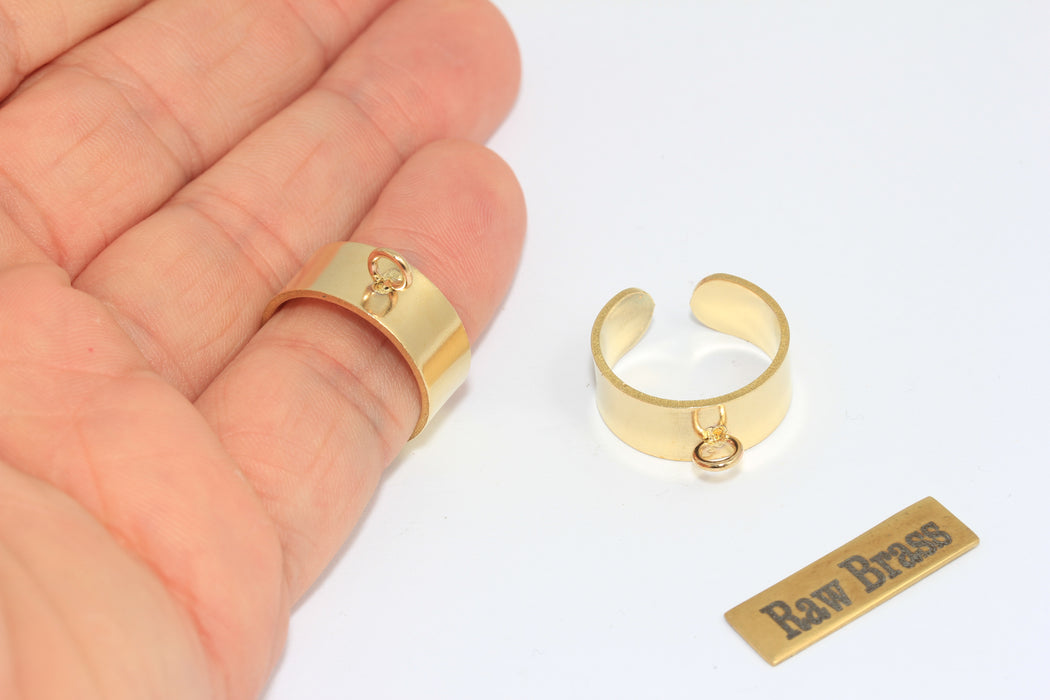 21 mm Ham Pirinç Yüzük, Bantlı Çekiçli Yüzükler, Halkalı Yüzük, MLS483