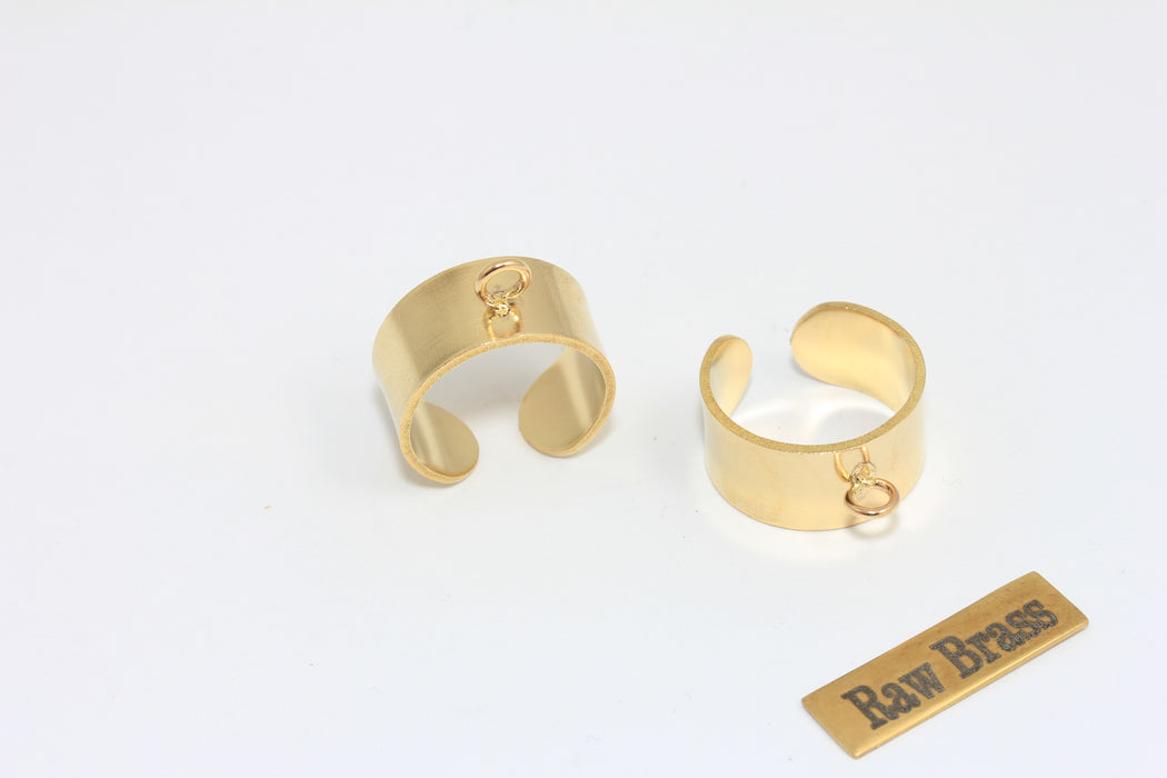 21 mm Ham Pirinç Yüzük, Bantlı Çekiçli Yüzükler, Halkalı Yüzük, MLS483