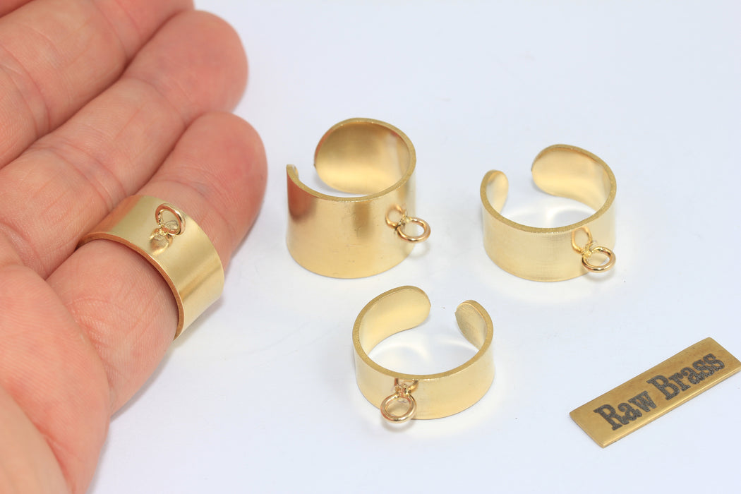 21 mm Ham Pirinç Yüzük, Bantlı Çekiçli Yüzükler, Halkalı Yüzük, MLS483