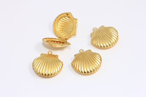 Brass Shell Locket Frame