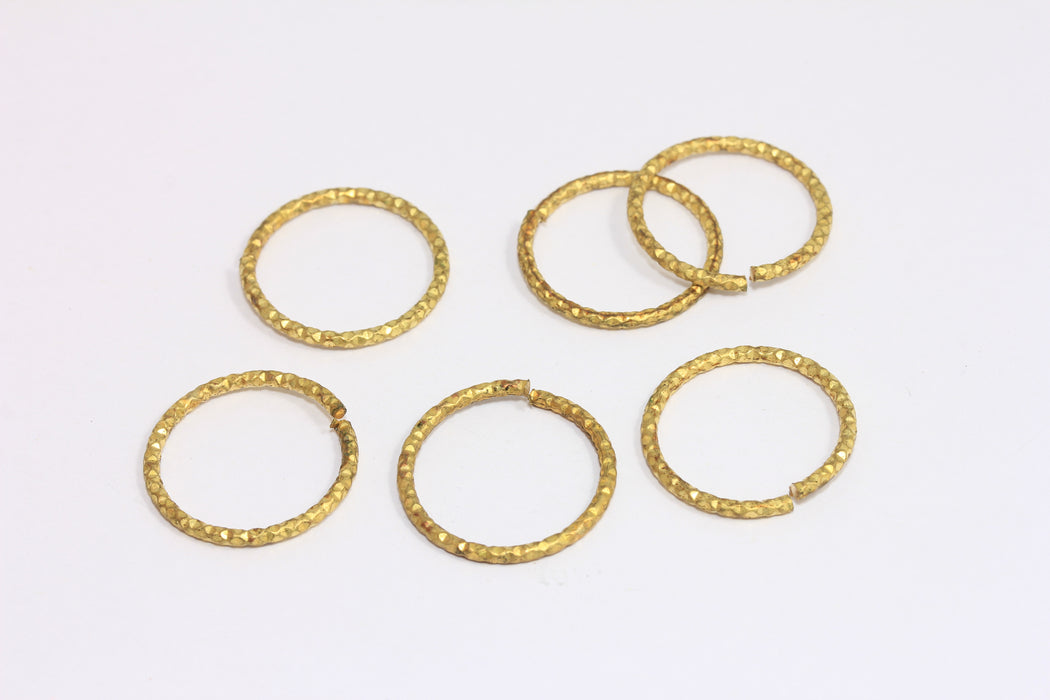 Brass Hammered Rings